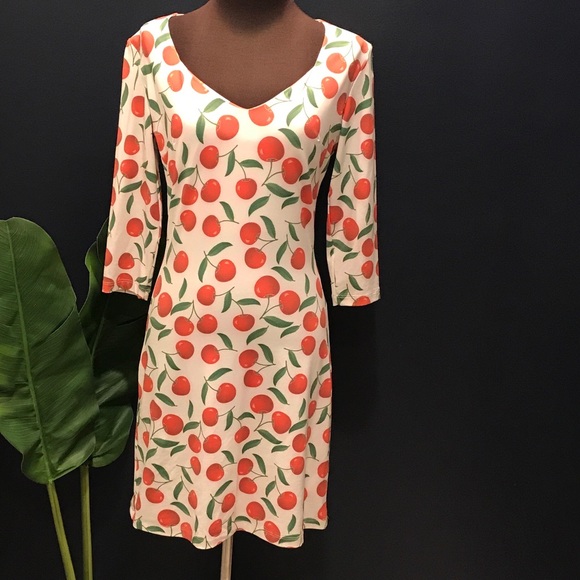 Michelle Parisou Dresses & Skirts - Cherry print mini dress